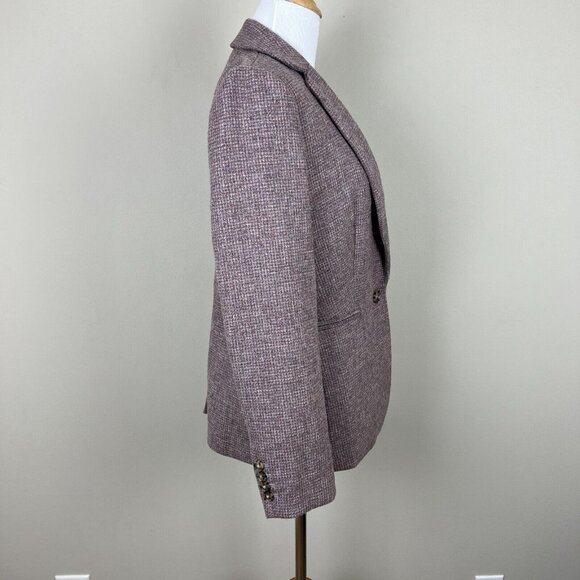 J Crew Parke Blazer Jacket Womens 4 English Birdseye Twill Wool Academia Preppy - Picture 7 of 15